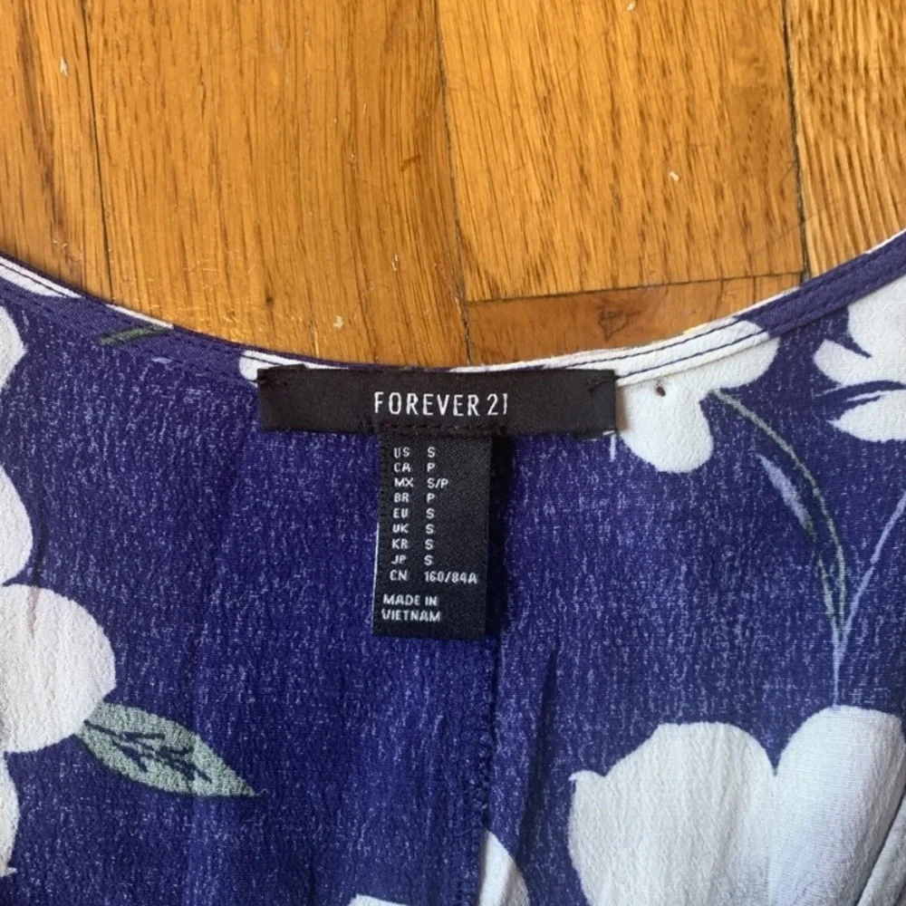 Forever 21 floral blue mini dress size small - Picture 2 of 4